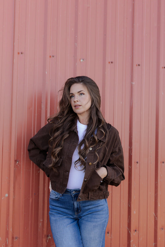 Ryleigh Cropped Cotton Jacket