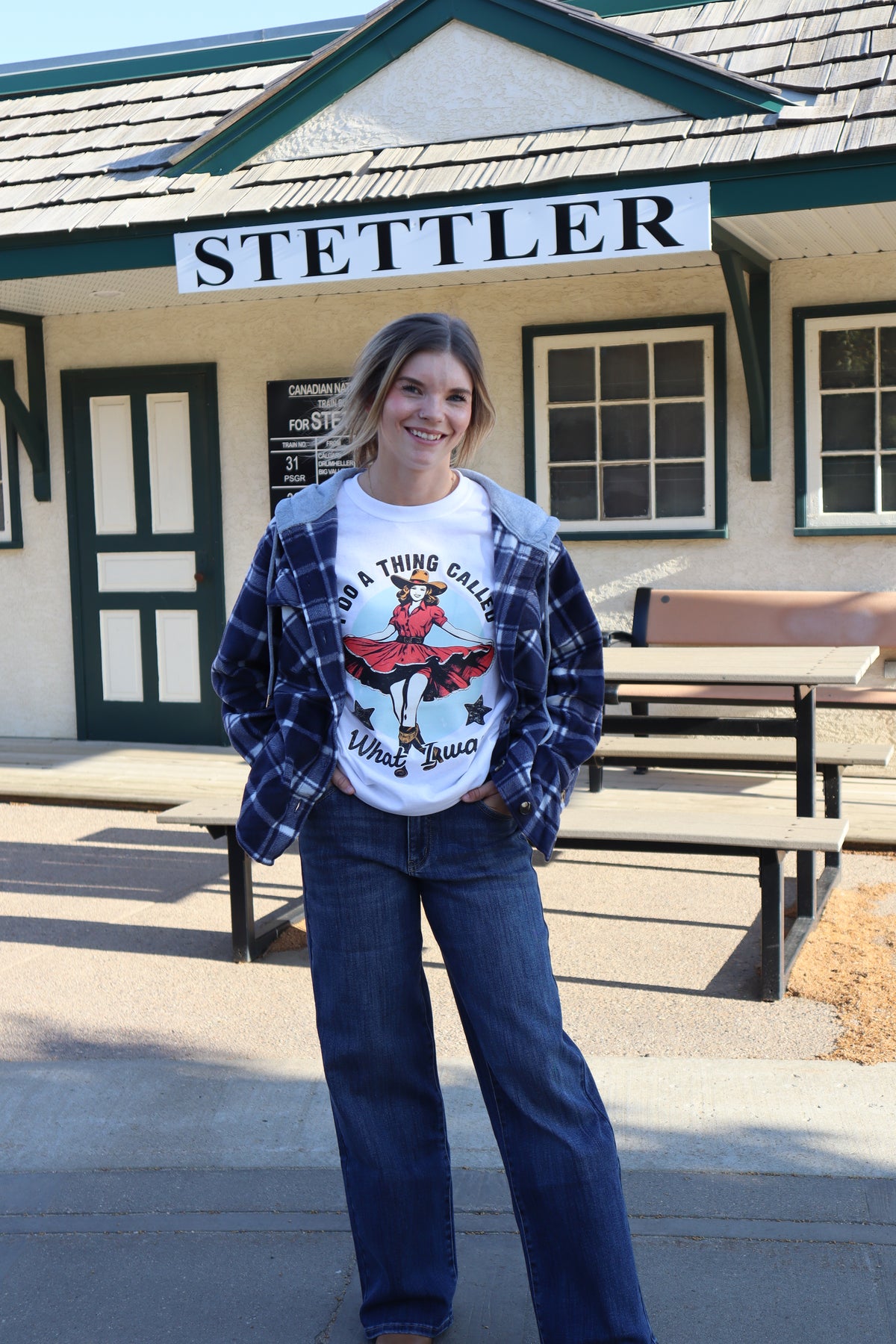 Nicole Plaid Hoodie Fleece Shacket