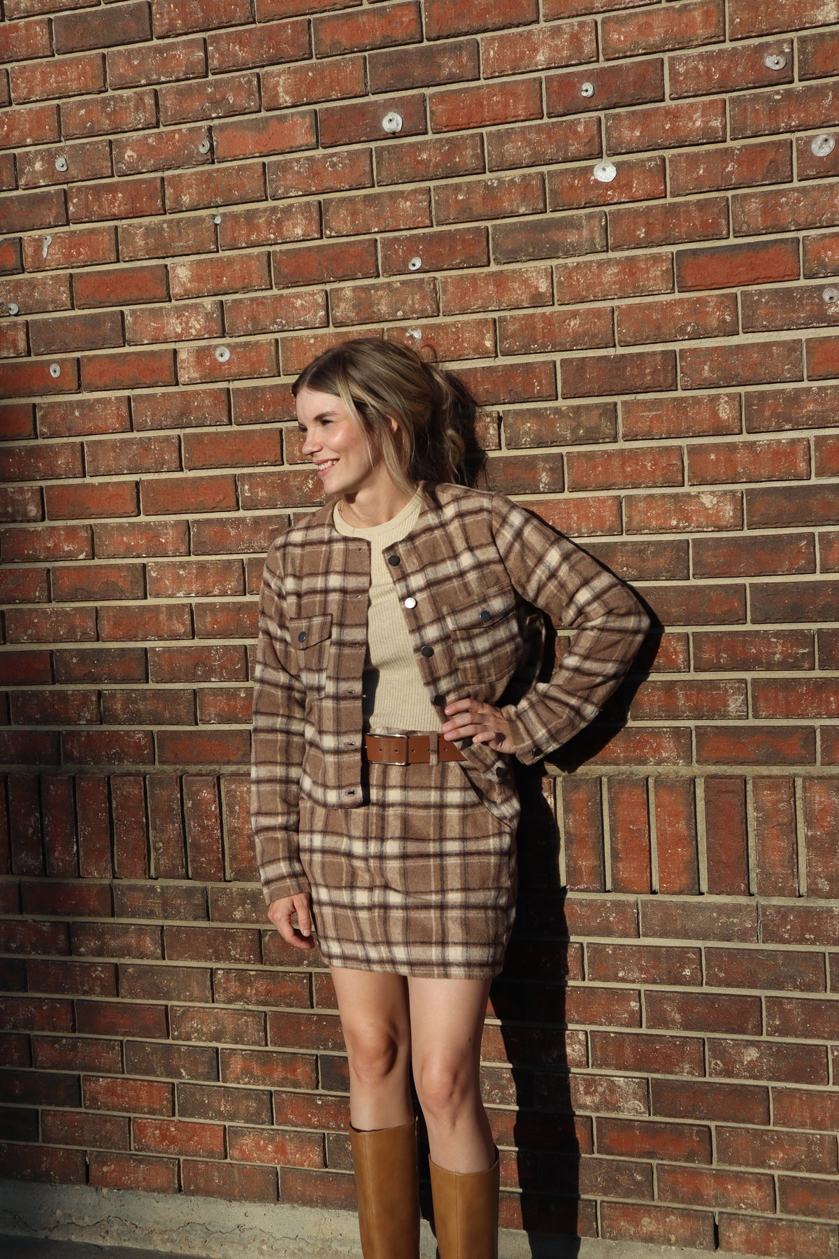Debra Brushed Plaid Jacket