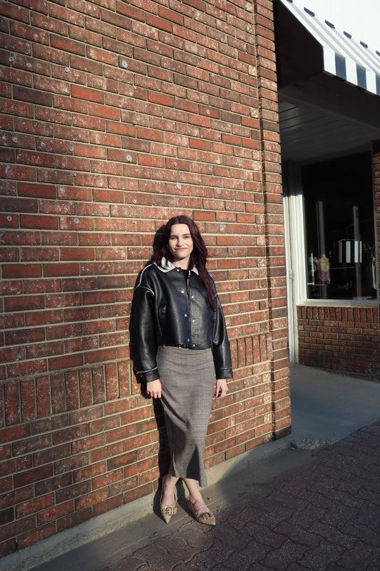 Ava Waist Belt Column Skirt