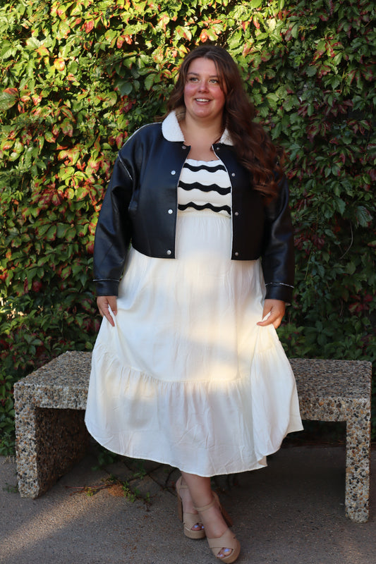 '+ Amren Wavy Detail Midi Dress