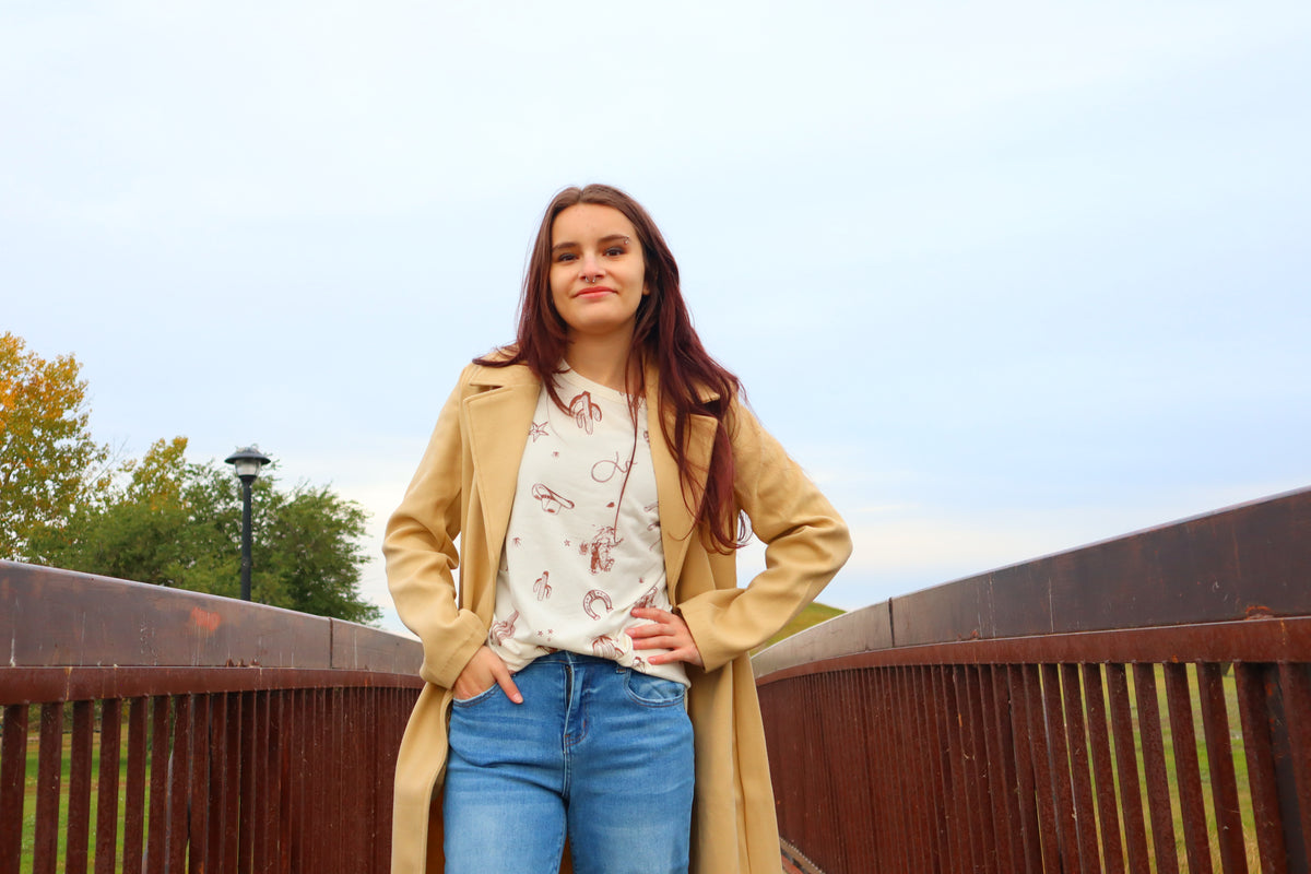Long Sleeve A-Line Long Coat - Vanilla
