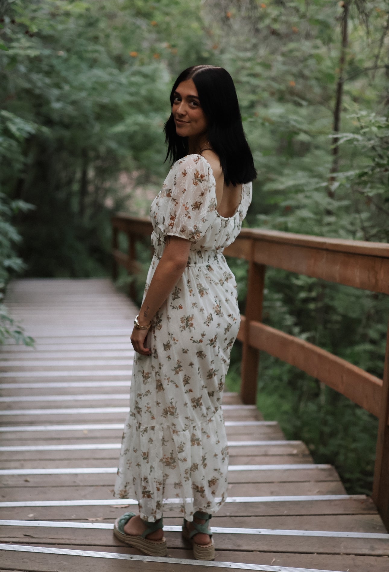 Rebecca Floral Puff Sleeve Dress