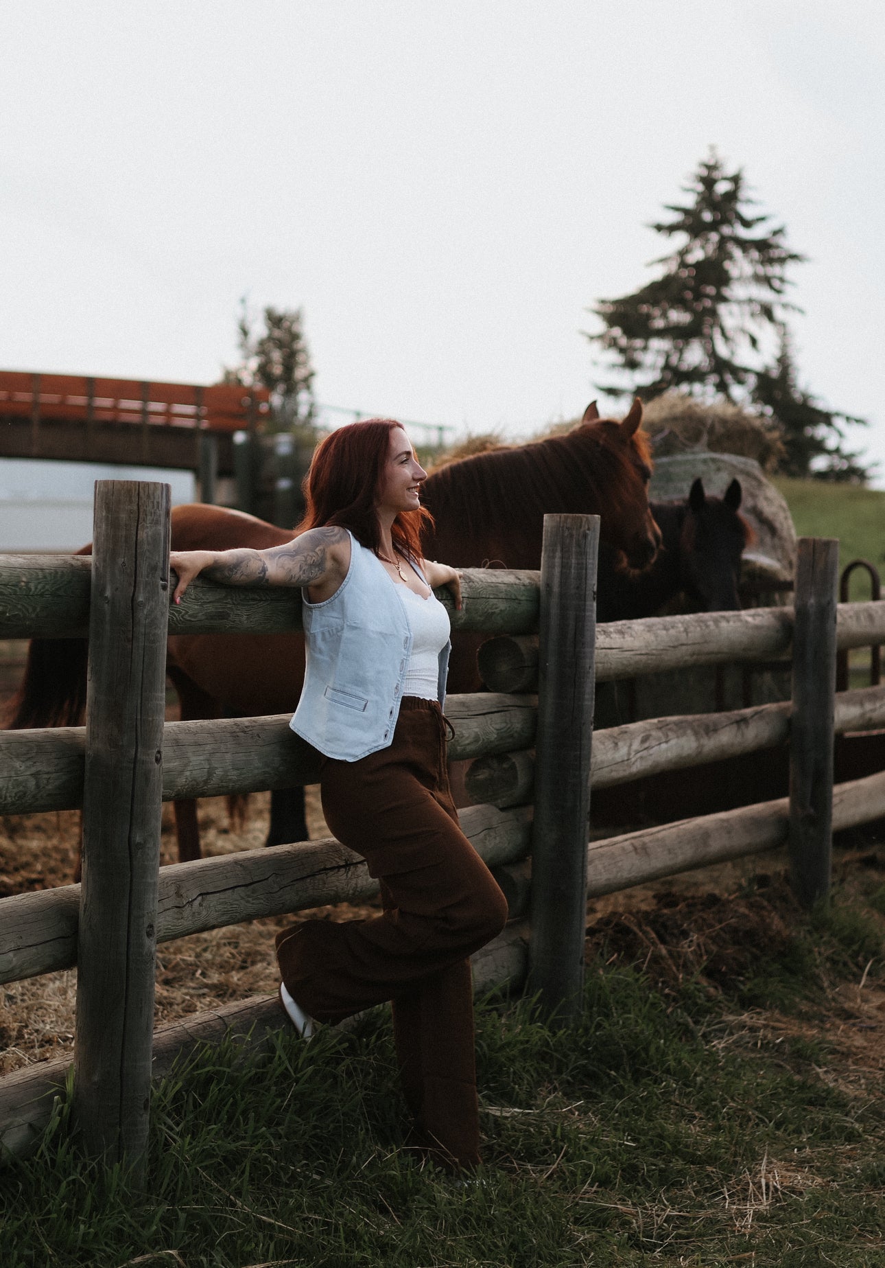 Marley Wide Leg Cargo Pants- Brown