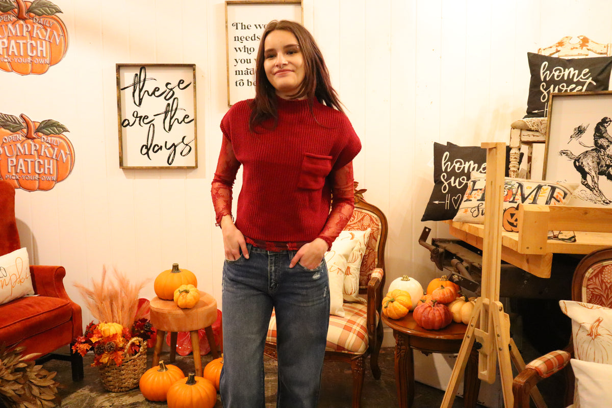 Short Sleeve Knit Sweater