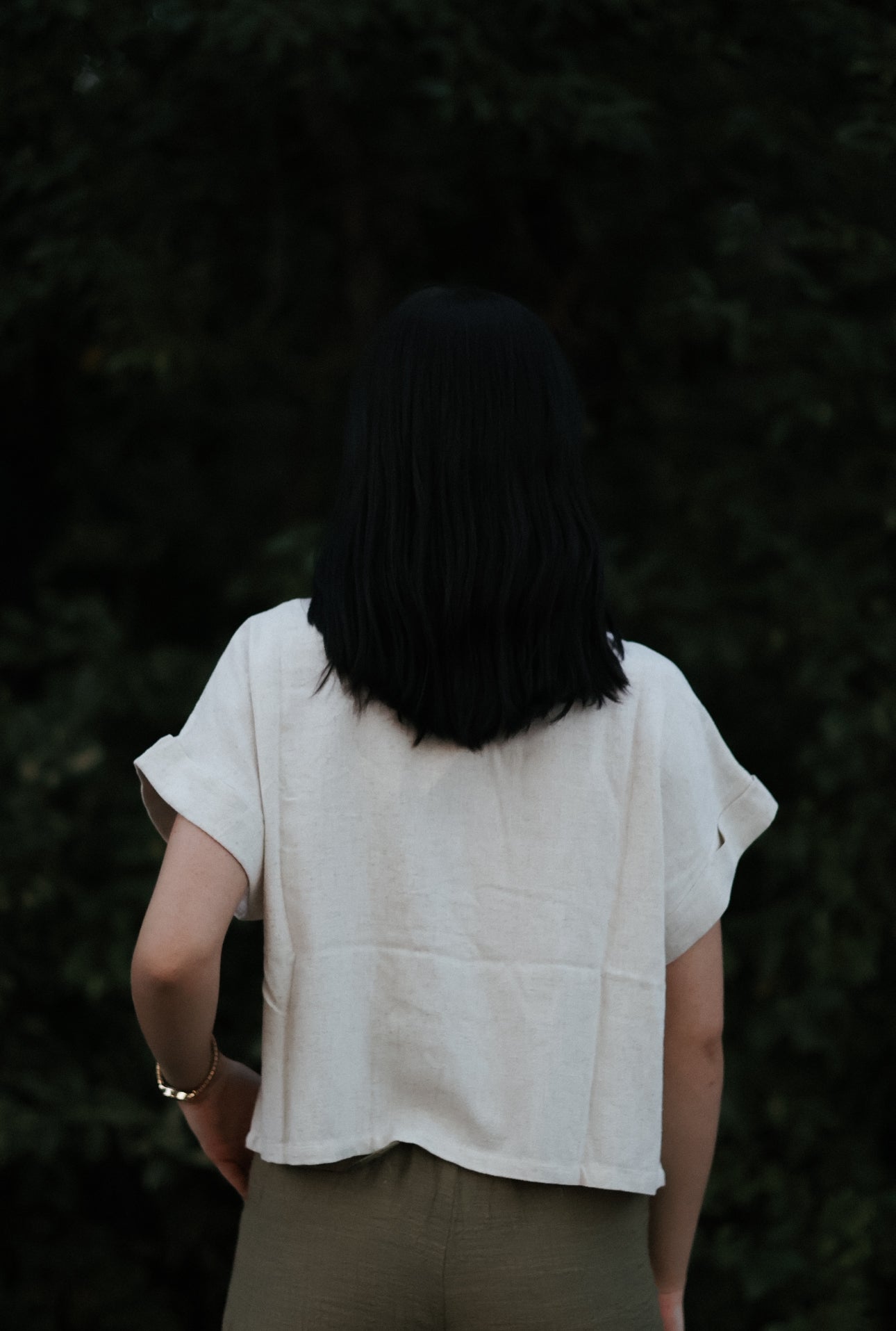 Cara Linen Short Sleeve Top