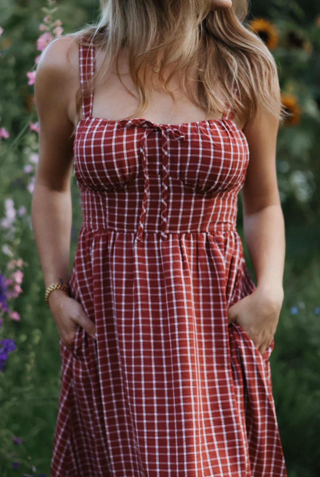 Victoria Plaid Midi Dress