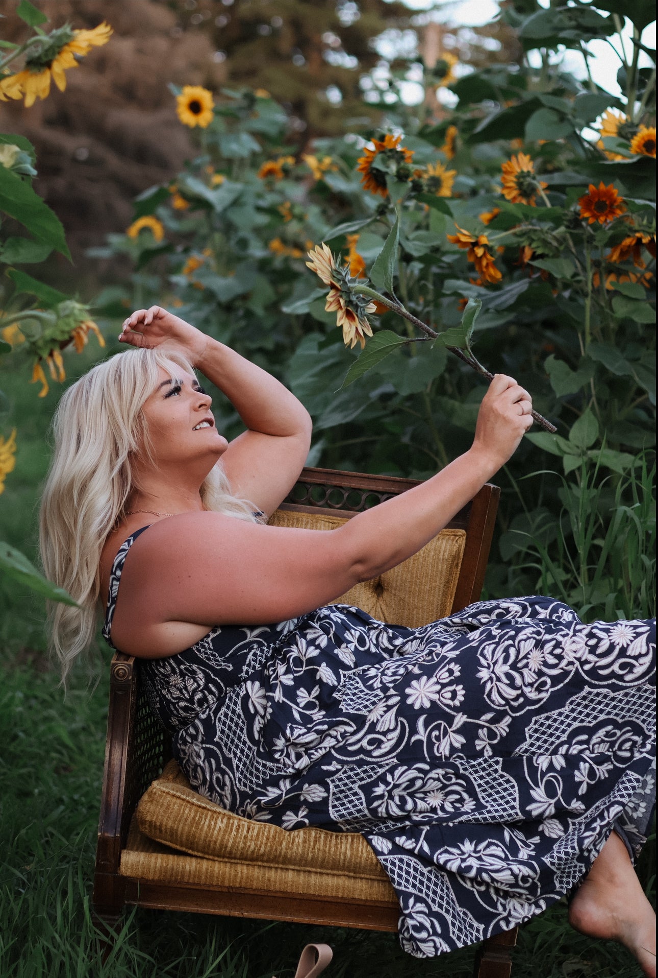 Charlotte Damask Midi Dress