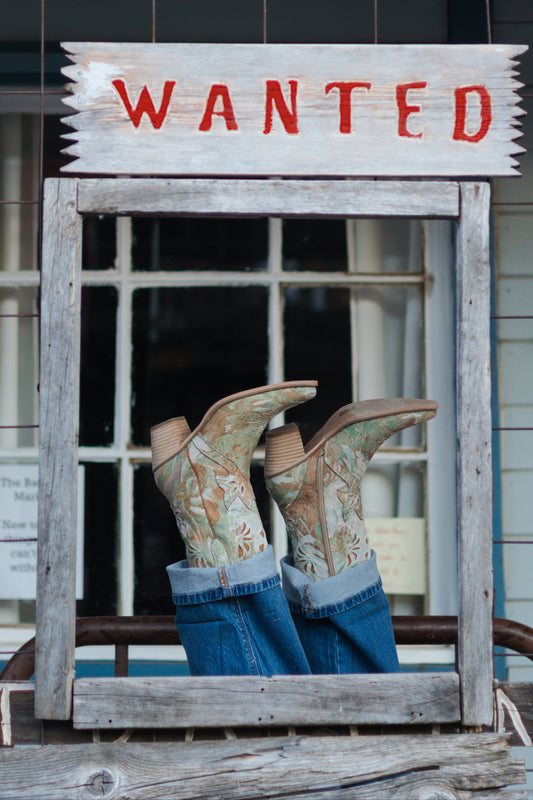 Amaryllis Floral Cowgirl Boot