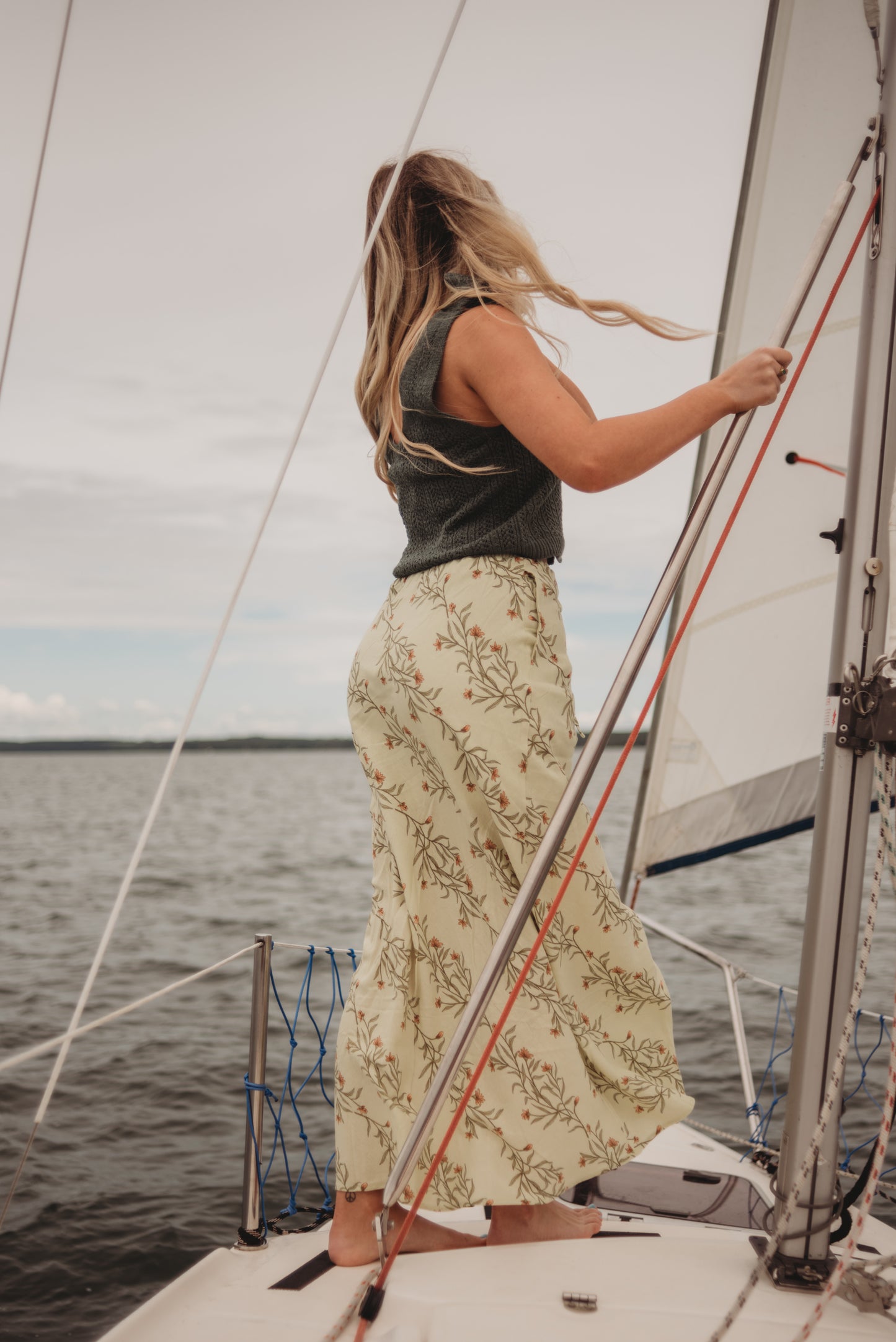 Molly Floral Linen Skirt