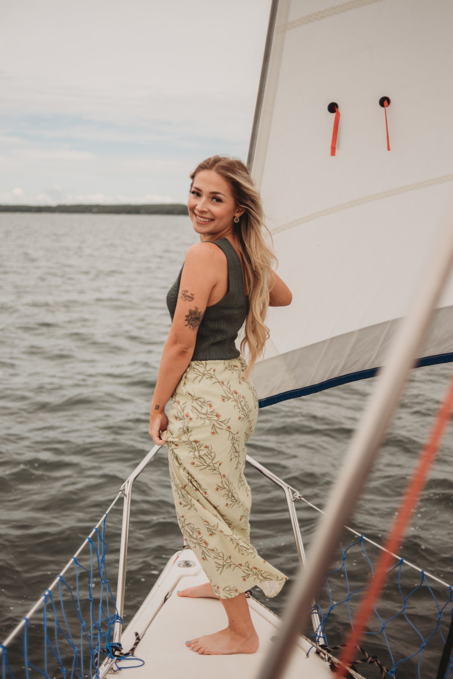 Molly Floral Linen Skirt