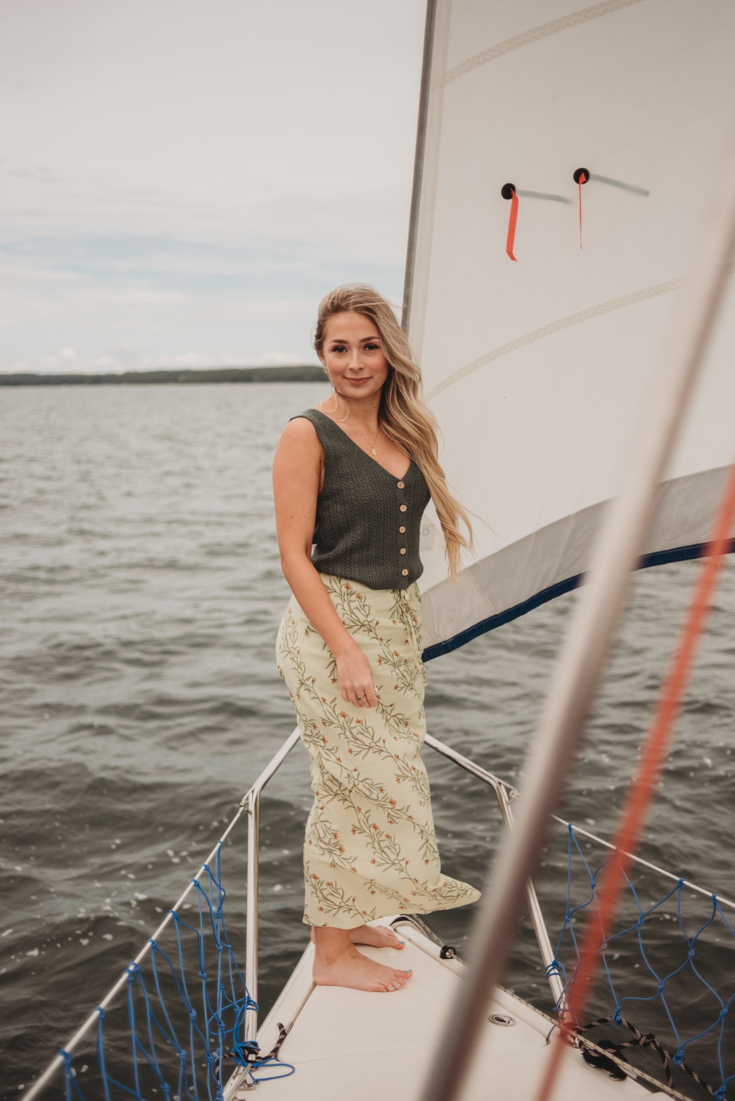 Molly Floral Linen Skirt