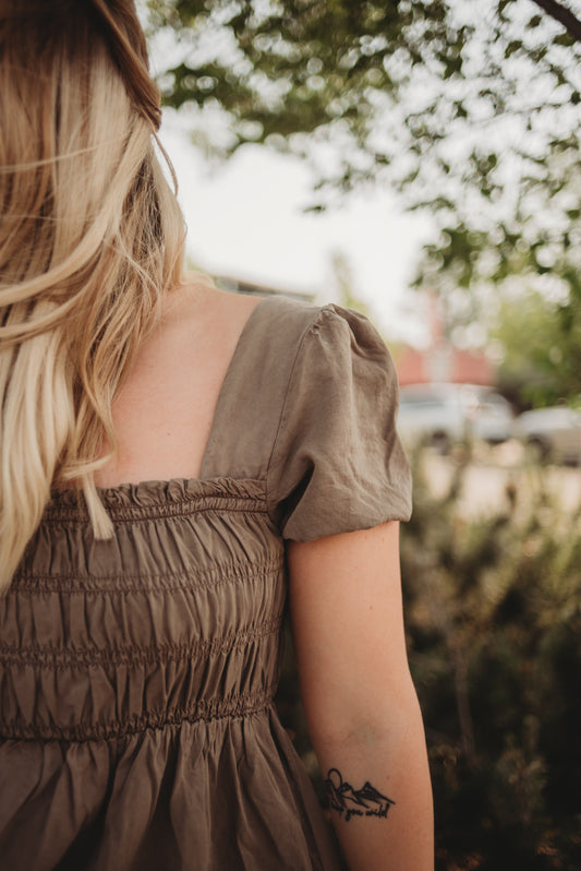 Tamsen Washed Short Sleeve Mini Dress
