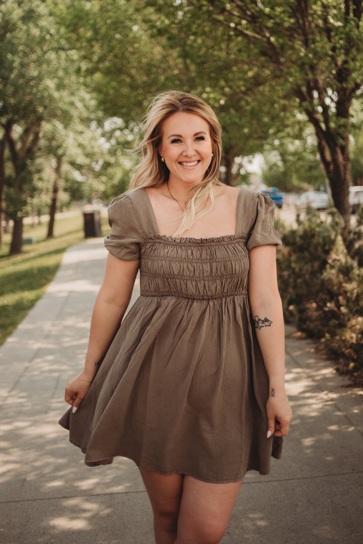 Tamsen Washed Short Sleeve Mini Dress