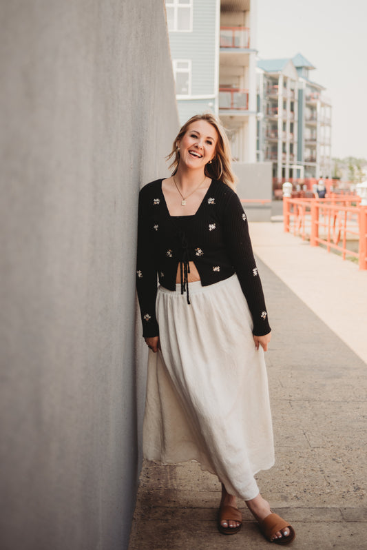 Nala Crinkle Midi Skirt