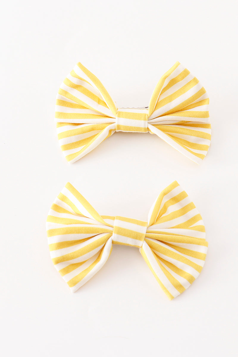 Kids - Gold Piggie Hair Bow
