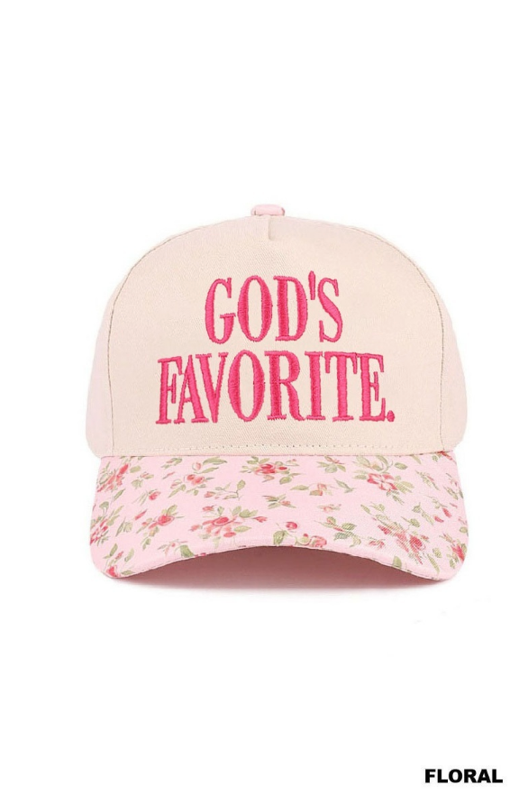 Baseball Cap - God's Favorite - Floral