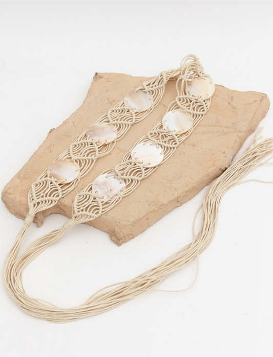 Sea Shell Macrame Belt
