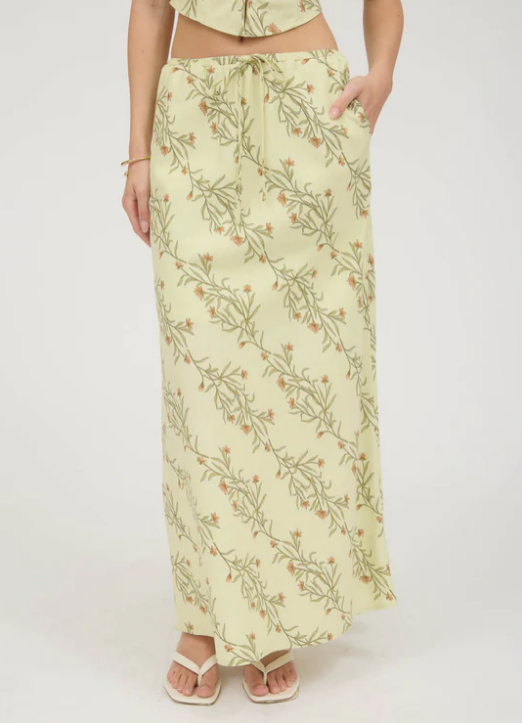 Molly Floral Linen Skirt