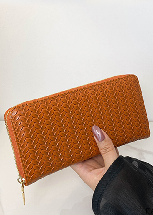 Woven Vegan Leather Wallet