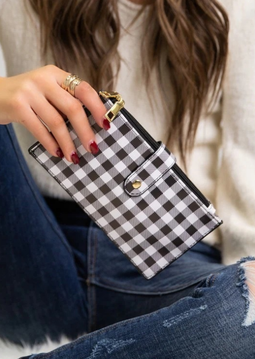 Gingham Multi Holder Wallet