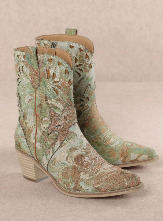 Amaryllis Floral Cowgirl Boot