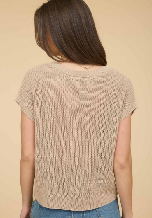 Carla Crochet Knit Pullover