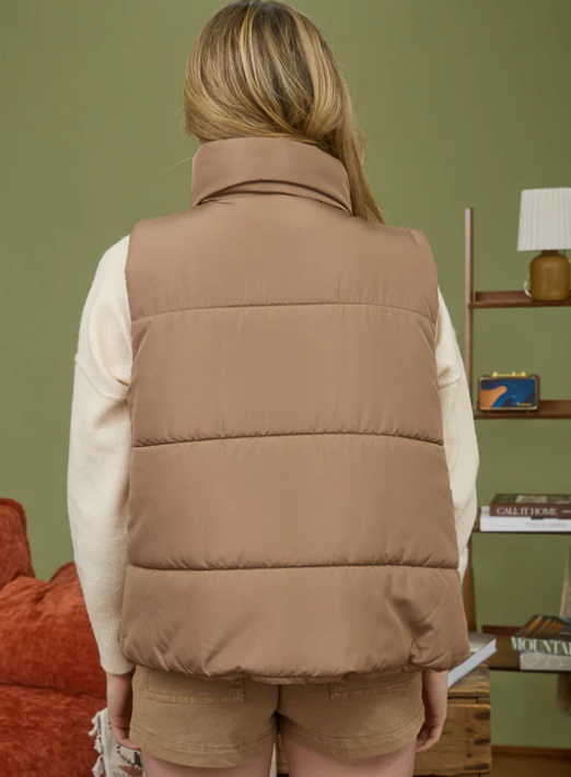 Mindy Puffer Vest - Mocha