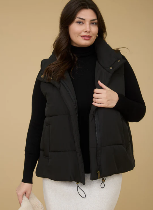 +Mindy Puffer Vest - Black