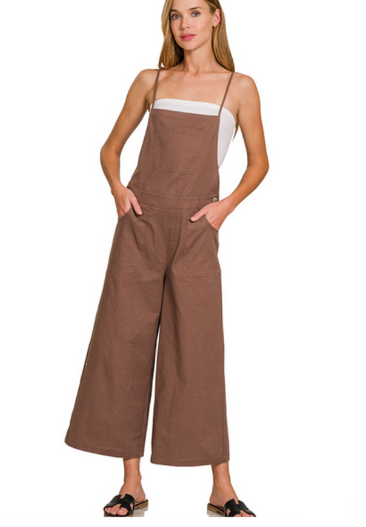 Lucy Woven Back Tie Overalls