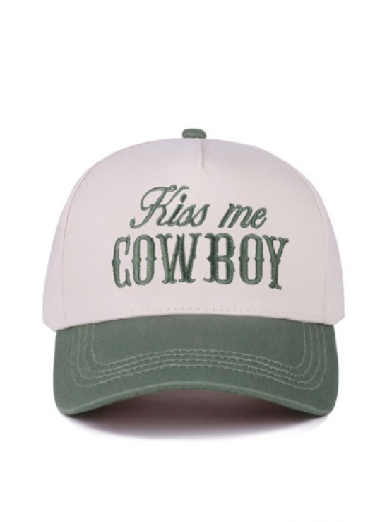 Baseball Cap- Kiss Me Cowboy