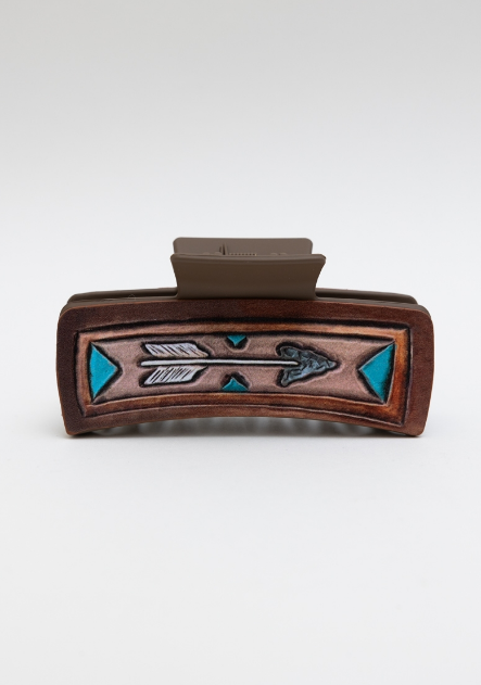 Western Hair Claw Clip- Stone Tip Arrow