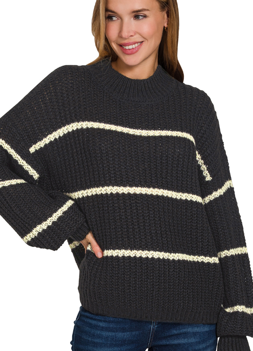 Renette Oversized Sweater-Black