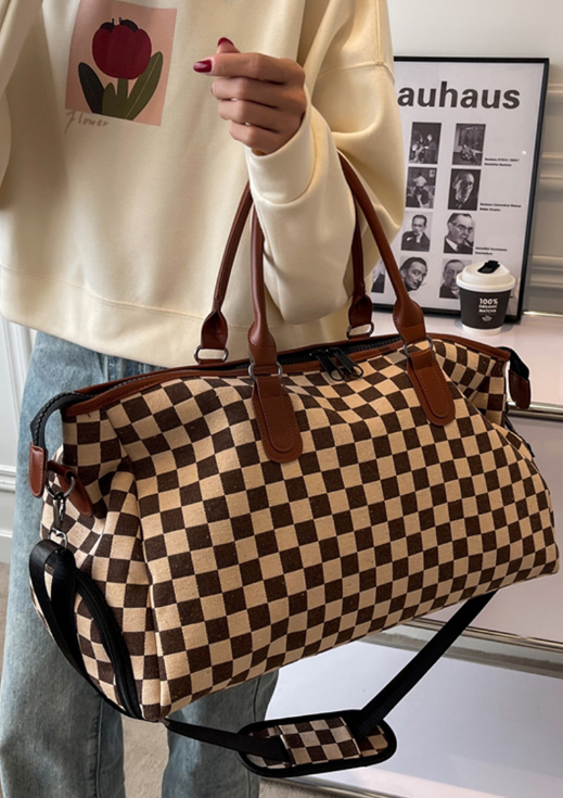 Harland Checkered Weekender Bag