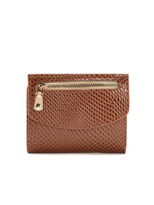 Vegan Crocodile Trifold Wallet - 3 Colors
