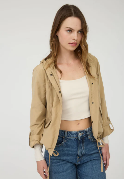 Kaylie Hooded Drawstring Jacket