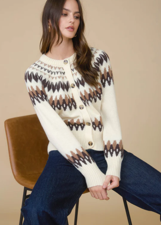 Catherine Fair Isle Knit Cardigan