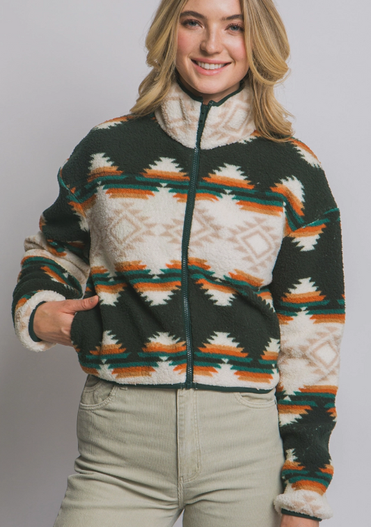 Annie Aztec Sherpa Jacket