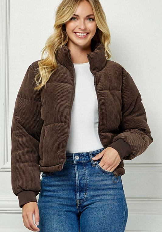 Kassandra Corduroy Puffer Jacket