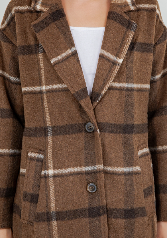 Anita Longline Plaid Jacket