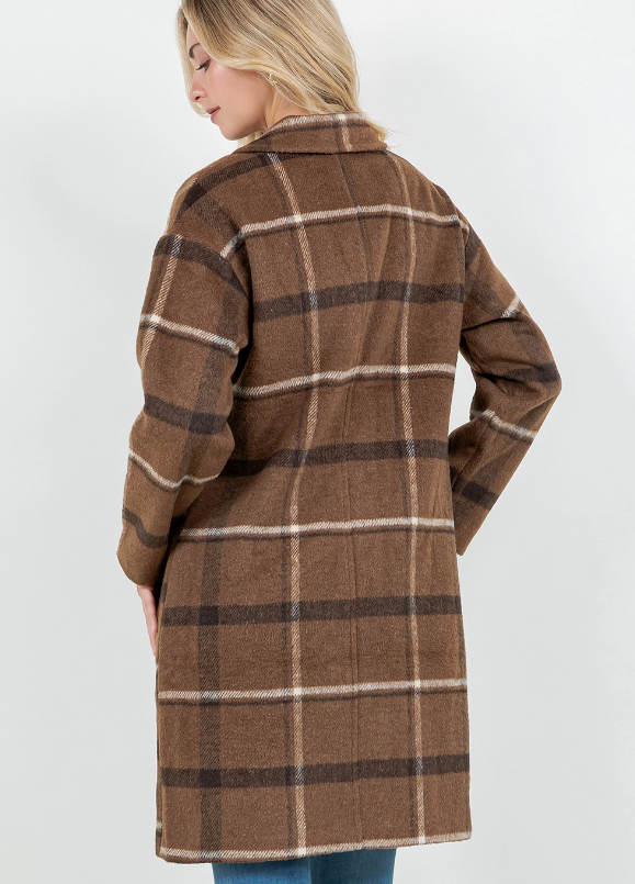 Anita Longline Plaid Jacket