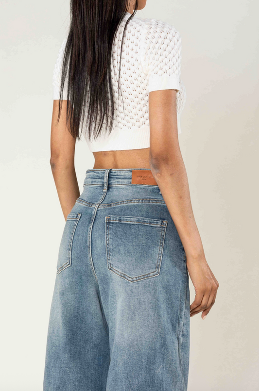 Cassidy Vintage Wash Barrel Jean