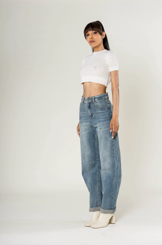 Cassidy Vintage Wash Barrel Jean