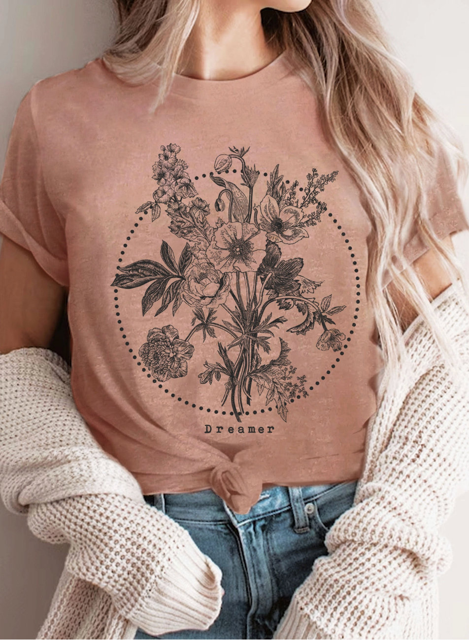 Graphic Tee - Dreamer - Mauve