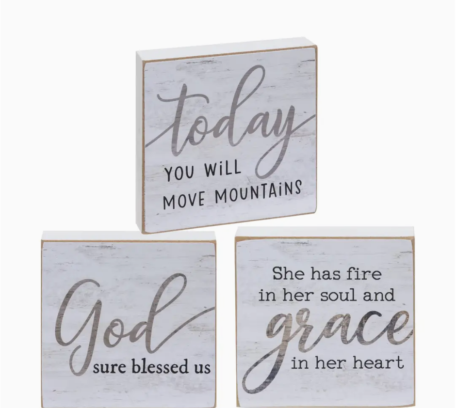 Decorative Block Faith Set of 3