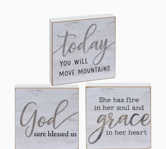 Decorative Block Faith Set of 3