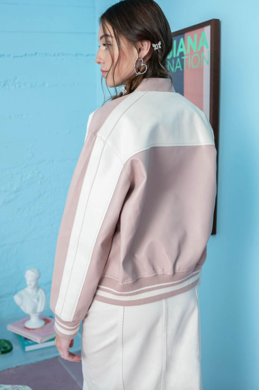 Darcy Colorblock Moto Jacket