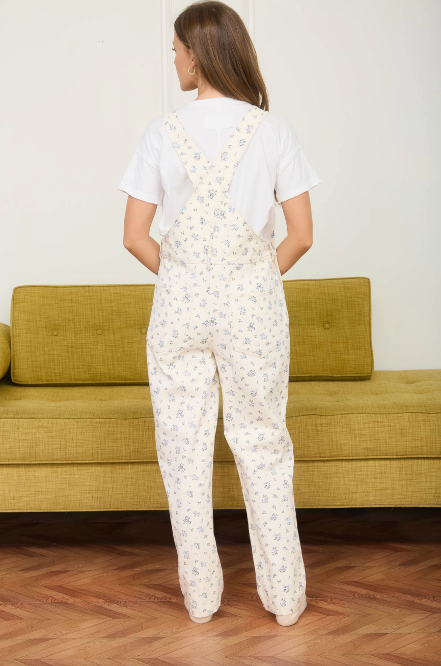 Felicity Floral Denim Overalls