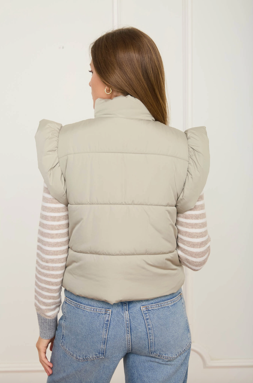Hadley Flutter Sleeve Bow Detail Vest