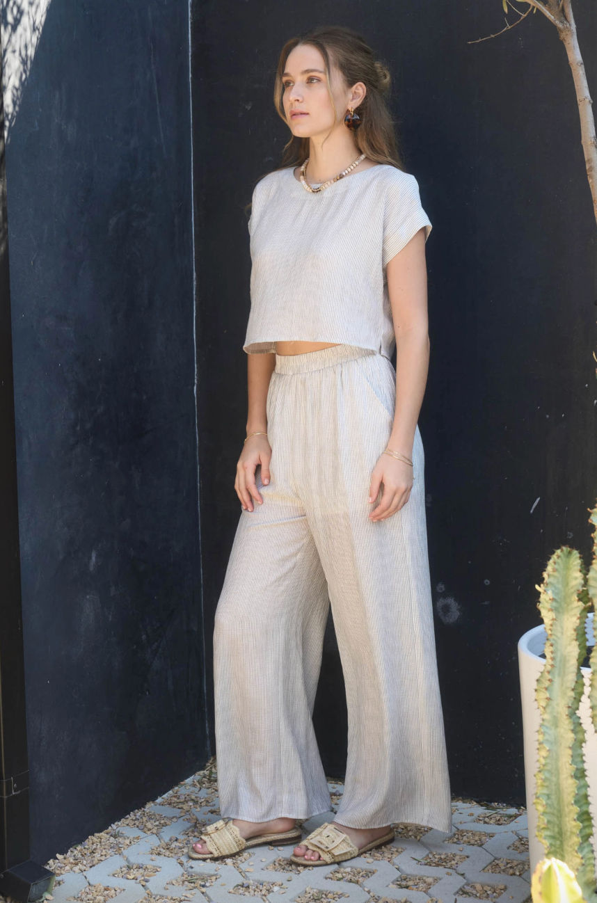 Rosalie Striped Wide Leg Pant